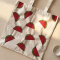 Hand painted watermelon totebag