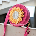 3D Sunflower Round Cross body Bag