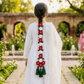 White Maroon Daisy Paranda