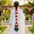 White Maroon Daisy Paranda
