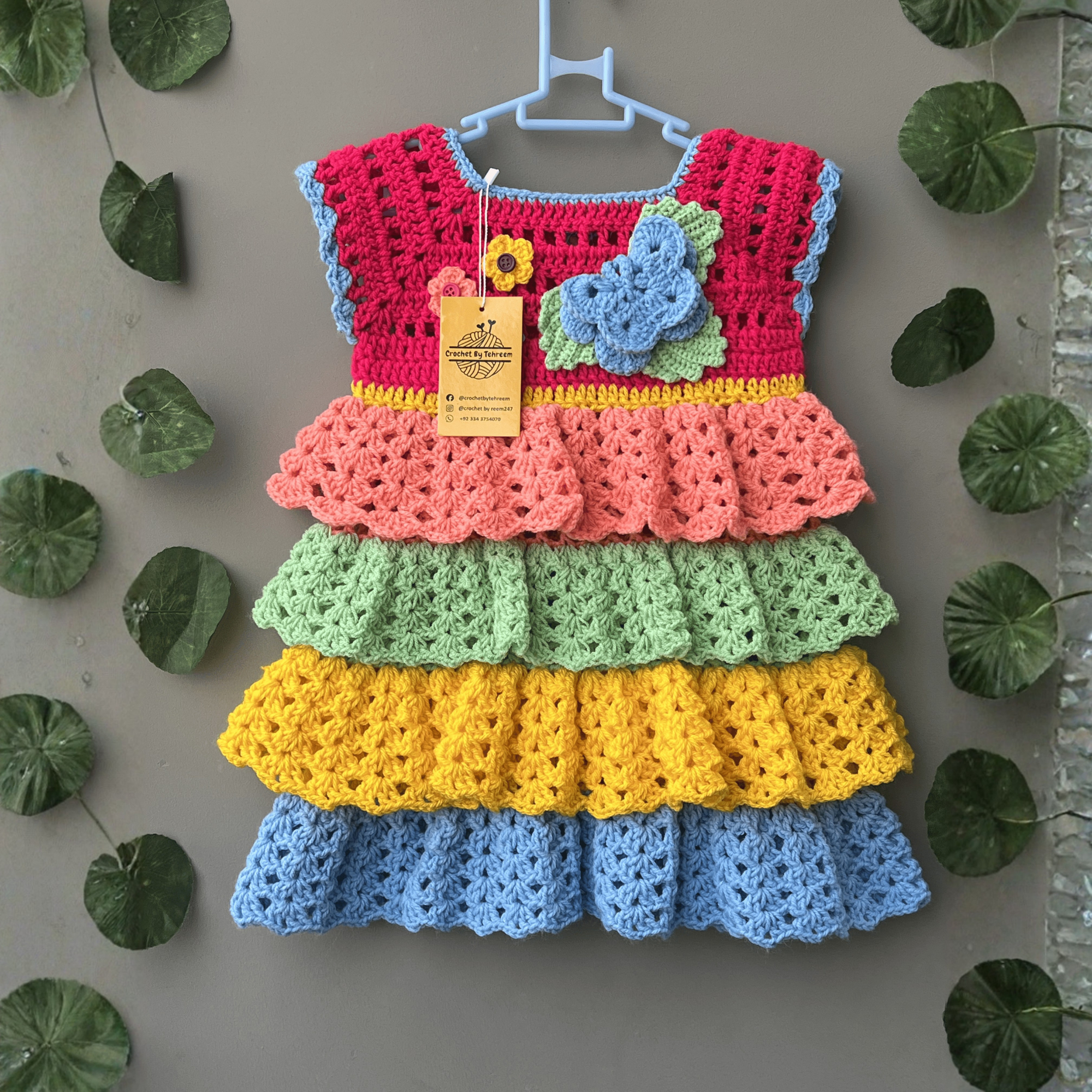 Enchanted Garden Ruffle Frock with Cap