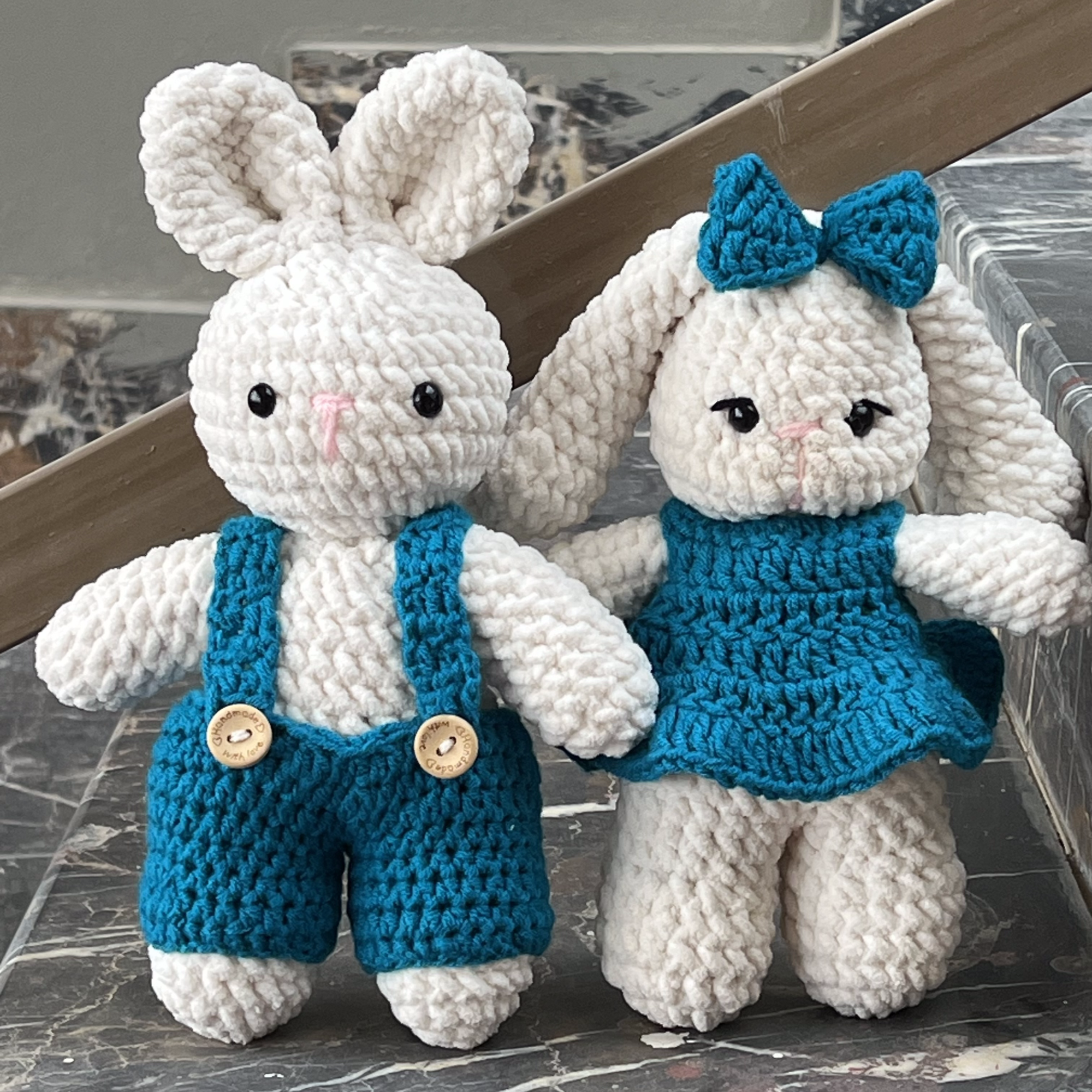 THE Azure Garden Bunny Couple