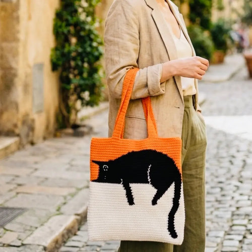 Black Kitty Tote Bag