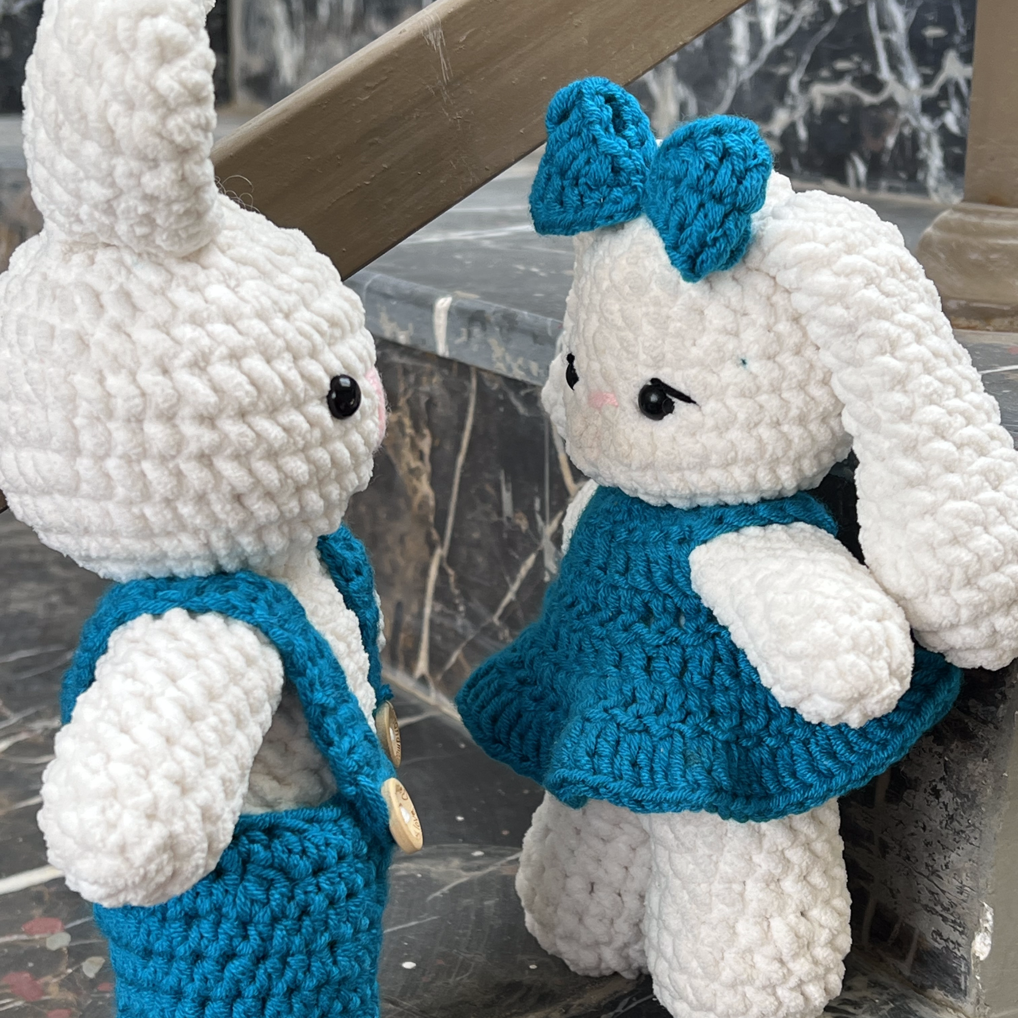THE Azure Garden Bunny Couple