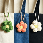 Tunisian Daisy Bag Charms