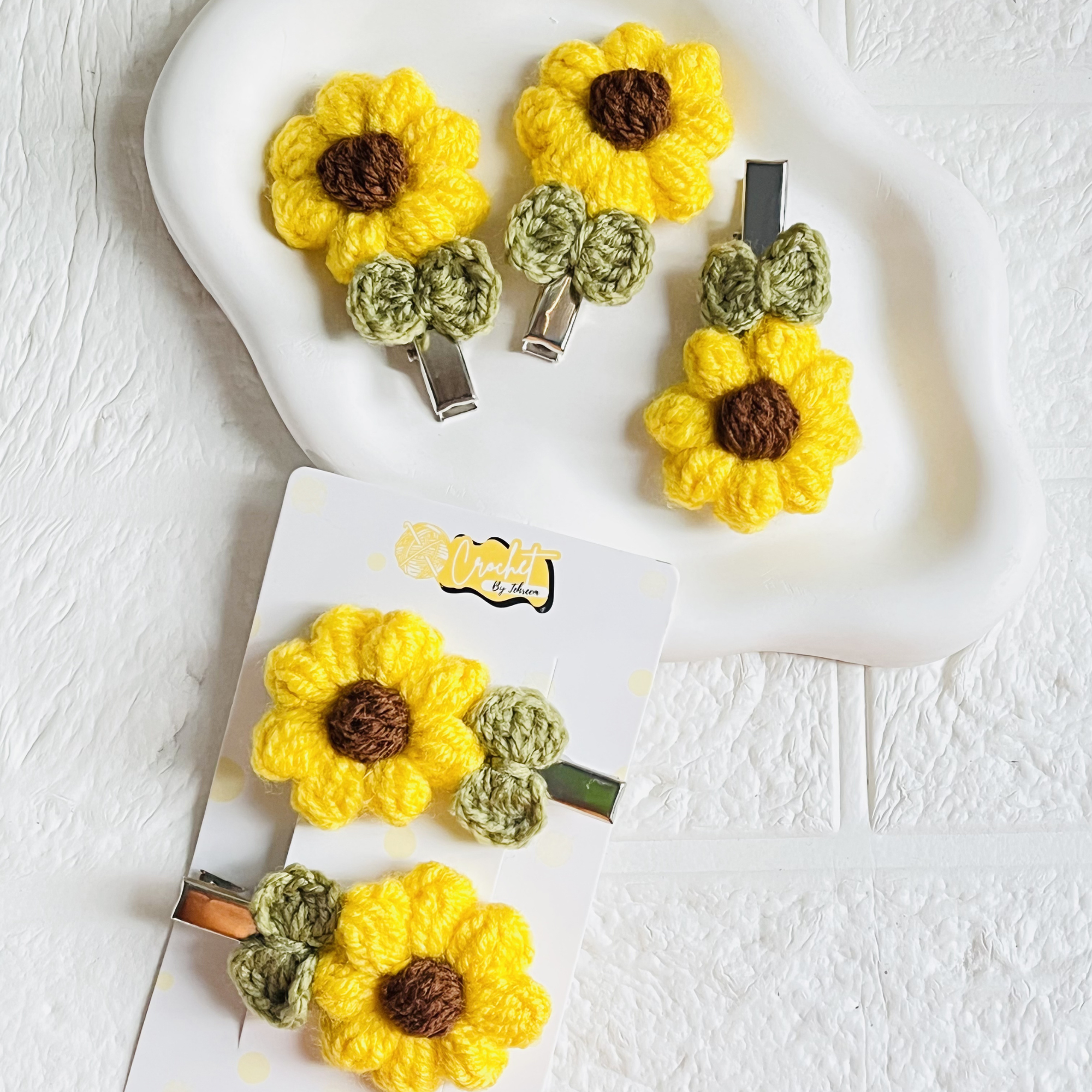 Sunflower Hair Clips