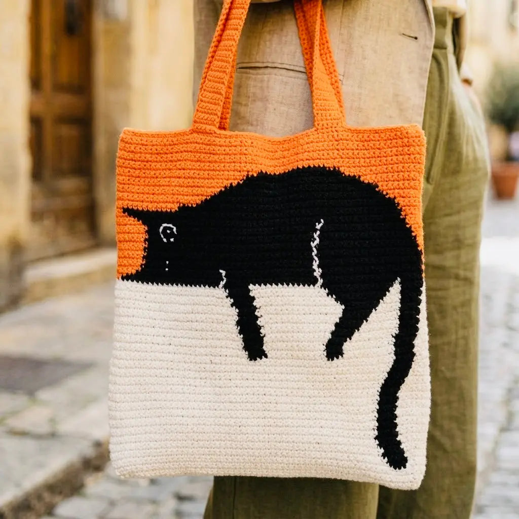 Black Kitty Tote Bag