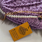 Lilac Seashell Crochet Bag
