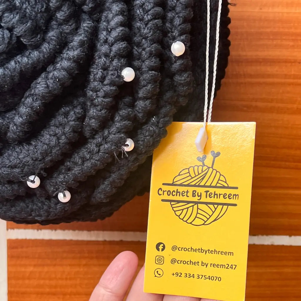 Crochet 3D Rose Bag
