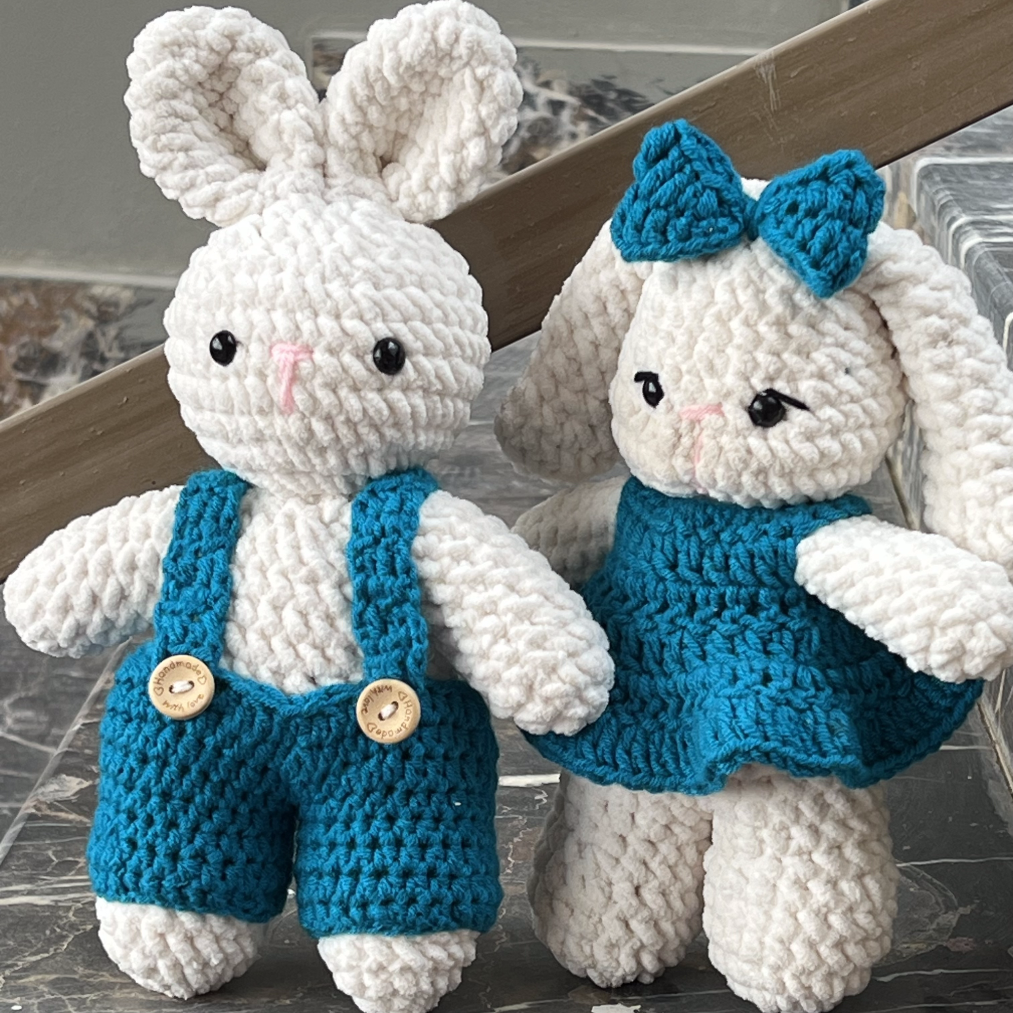 THE Azure Garden Bunny Couple