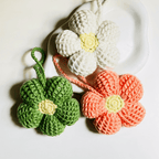Tunisian Daisy Bag Charms