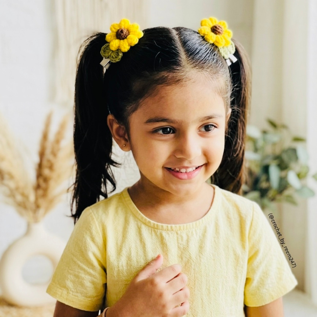 Sunflower Hair Clips