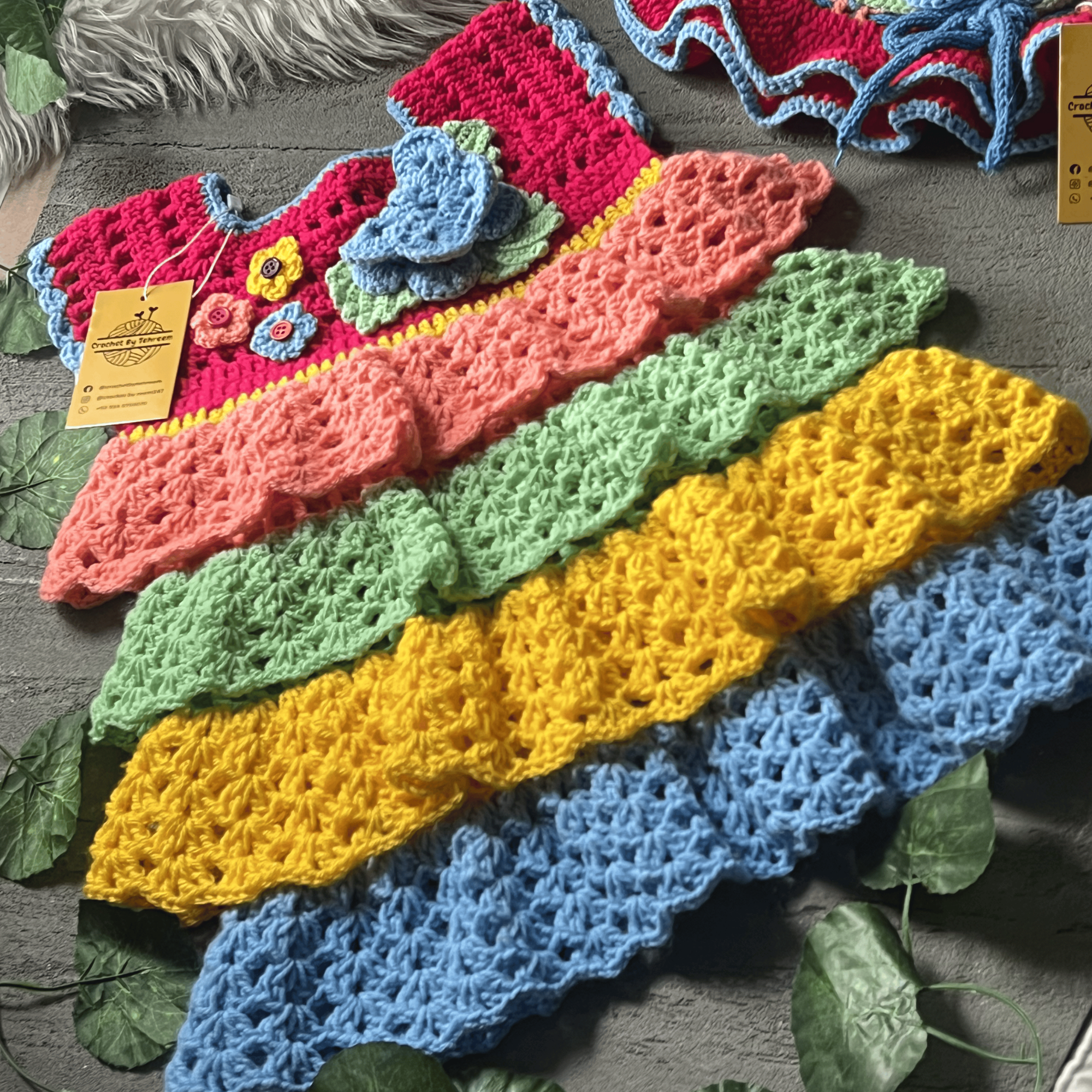 Enchanted Garden Ruffle Frock with Cap