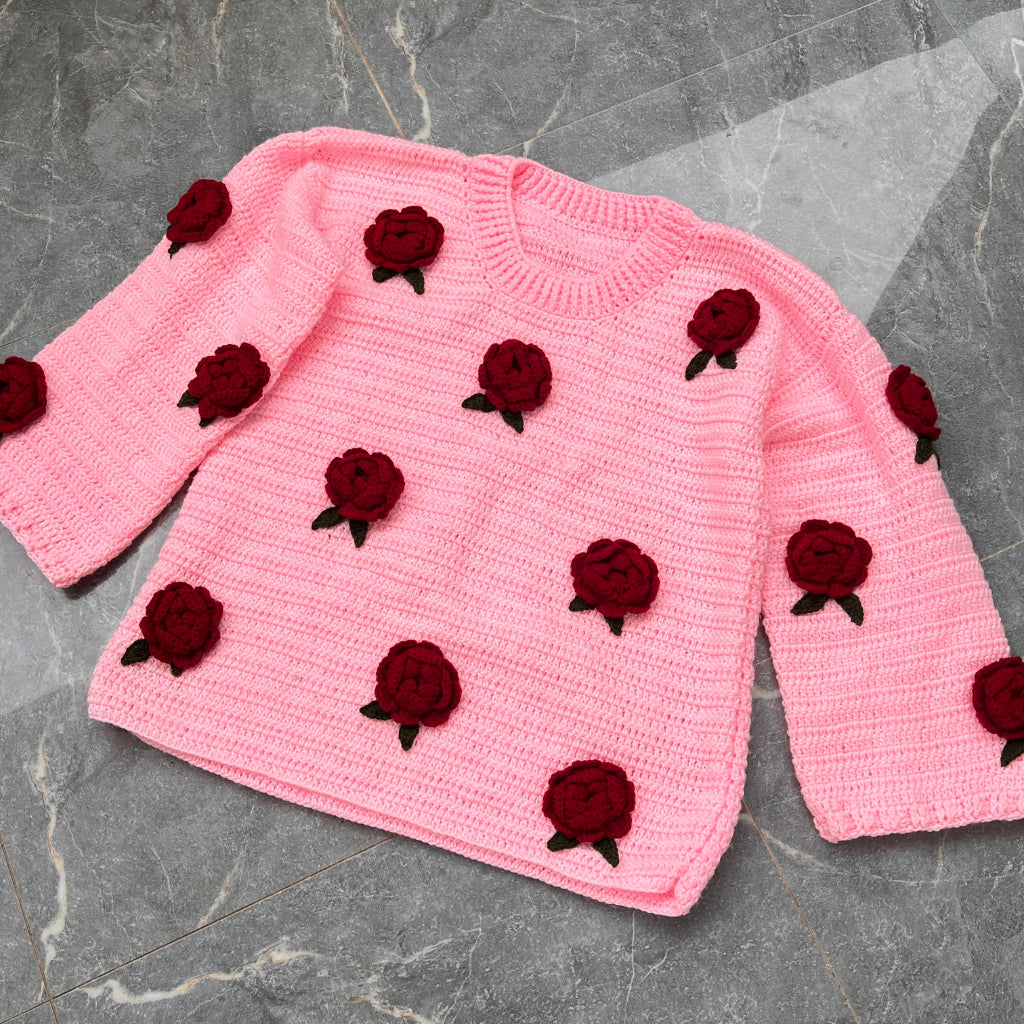 Vintage Romance Crochet Pullover