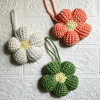 Tunisian Daisy Bag Charms