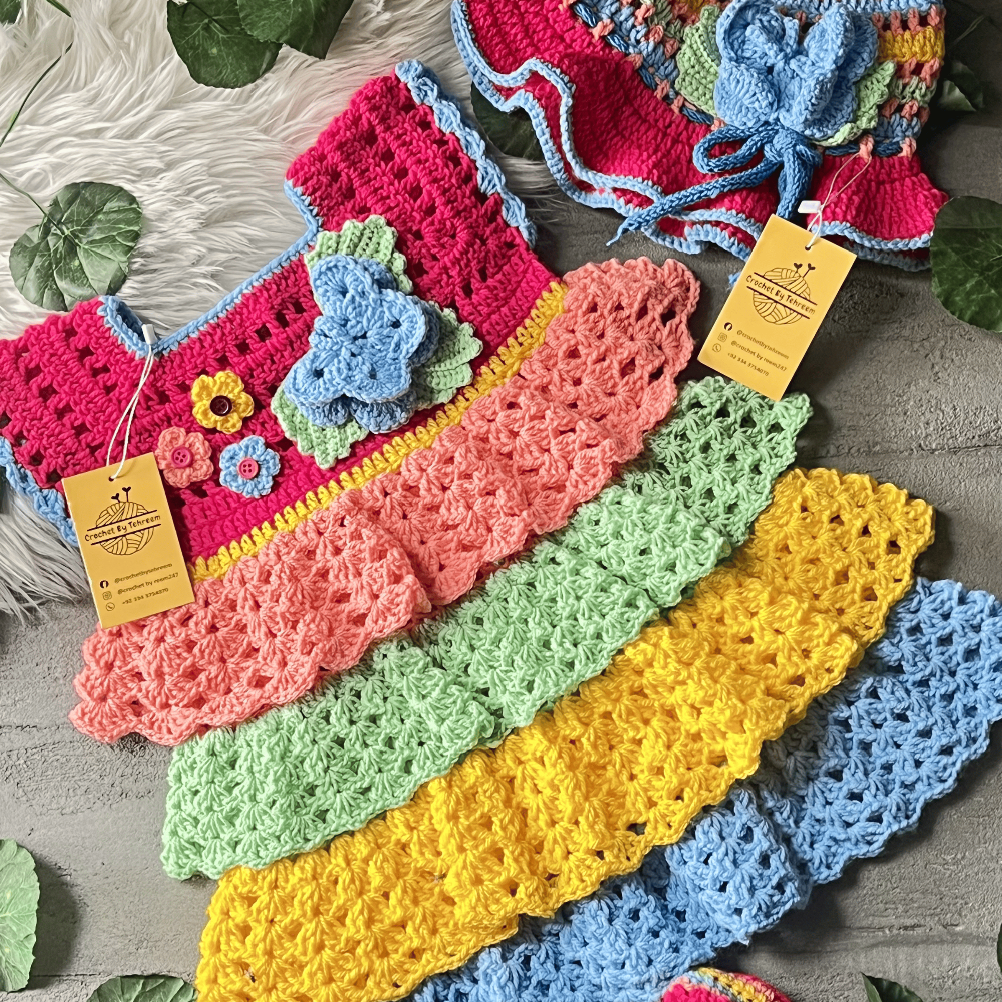 Enchanted Garden Ruffle Frock with Cap