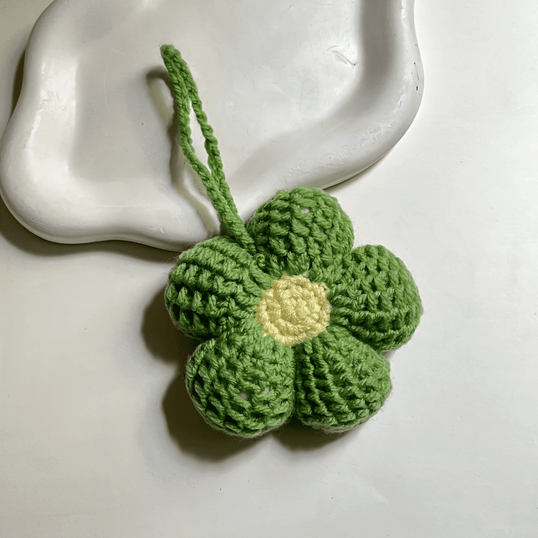 Tunisian Daisy Bag Charms