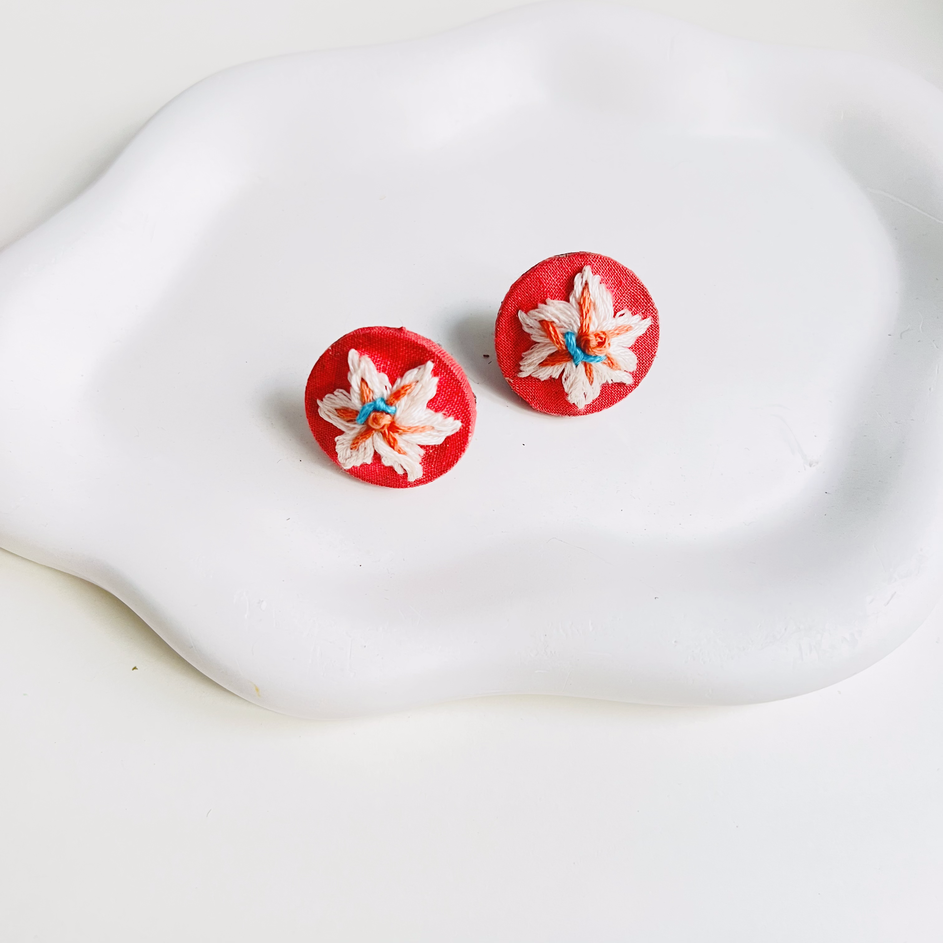The Crimson Flora Studs