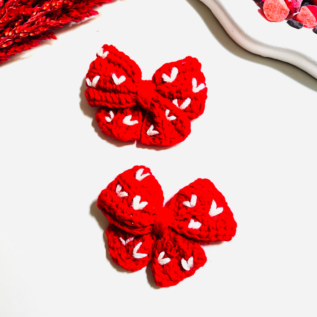 SweetHeart Crochet Bows
