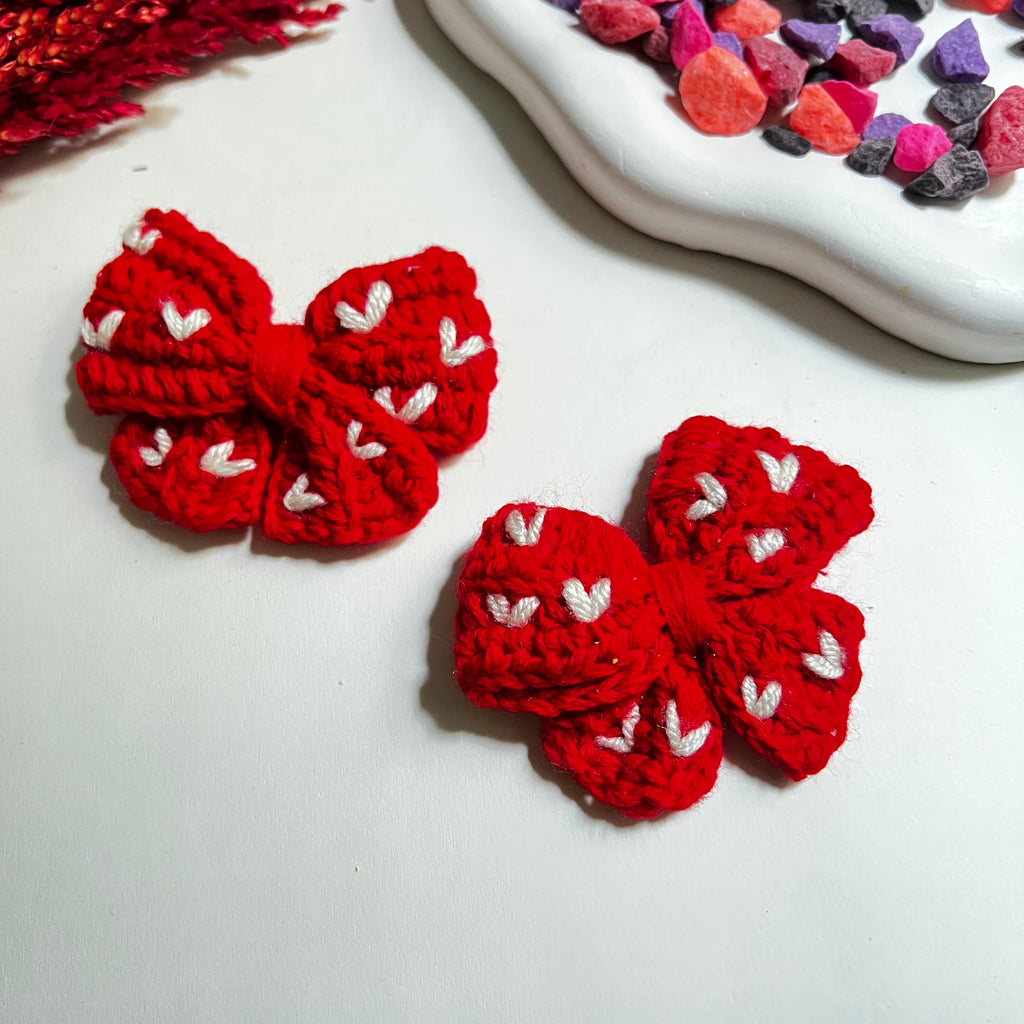 SweetHeart Crochet Bows