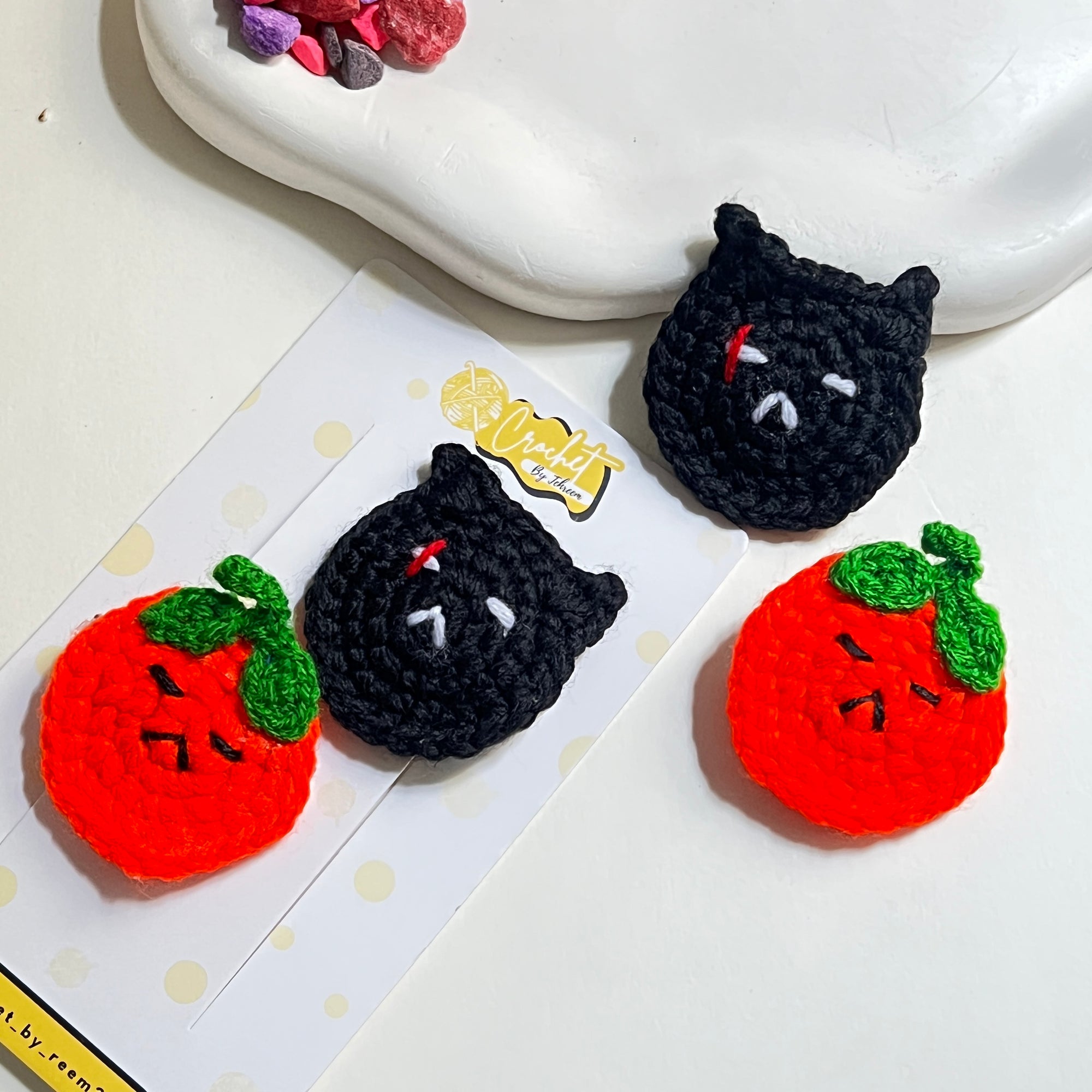 Mini Oranges Hair Clips
