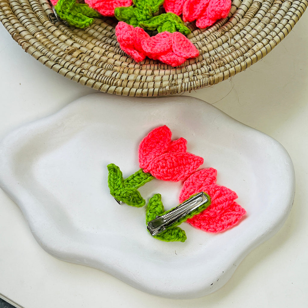 Tulip Blush Hair Clips