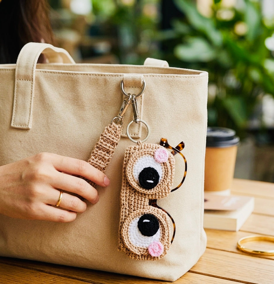 Viral Crochet Glass Holder & Bag Charm