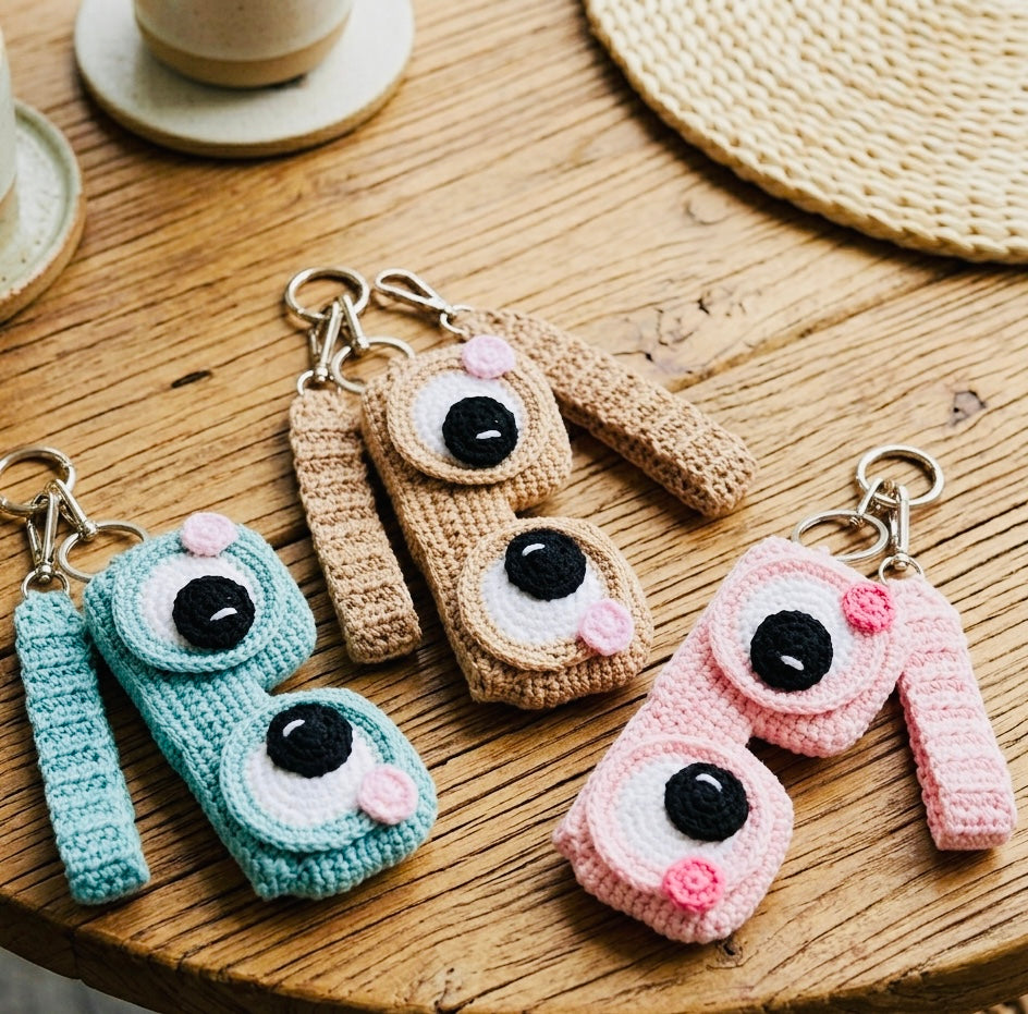 Viral Crochet Glass Holder & Bag Charm