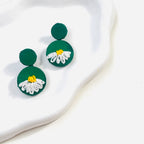 Hand Embroidered Daisy Earings | Azadi Edition