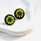 Sunflower Button Studs