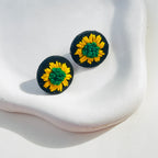 Sunflower Button Studs