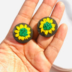 Sunflower Button Studs