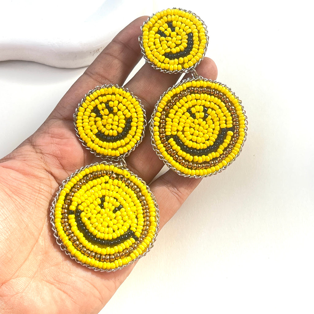 Smily Face Beaded Earings