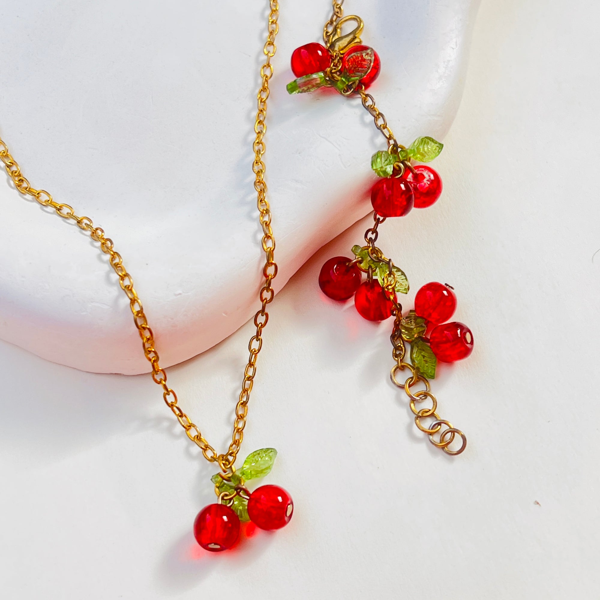 CherryBlossom Pendant & Bracelet Set