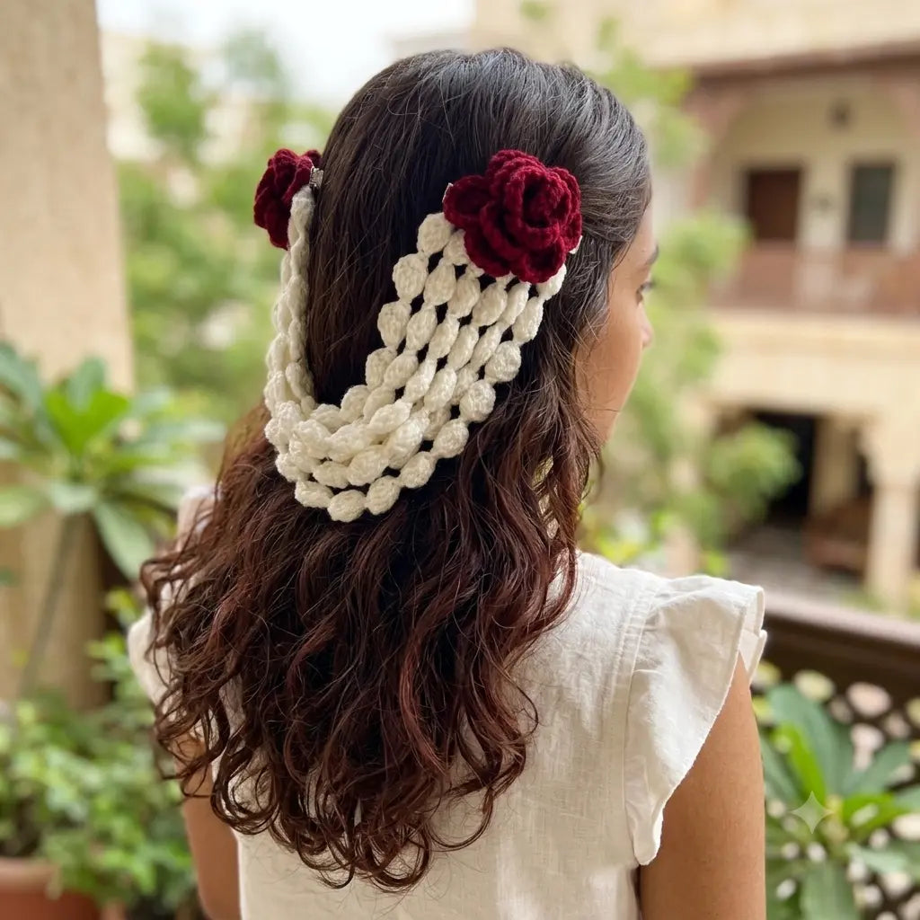 Rose Hair Gajra