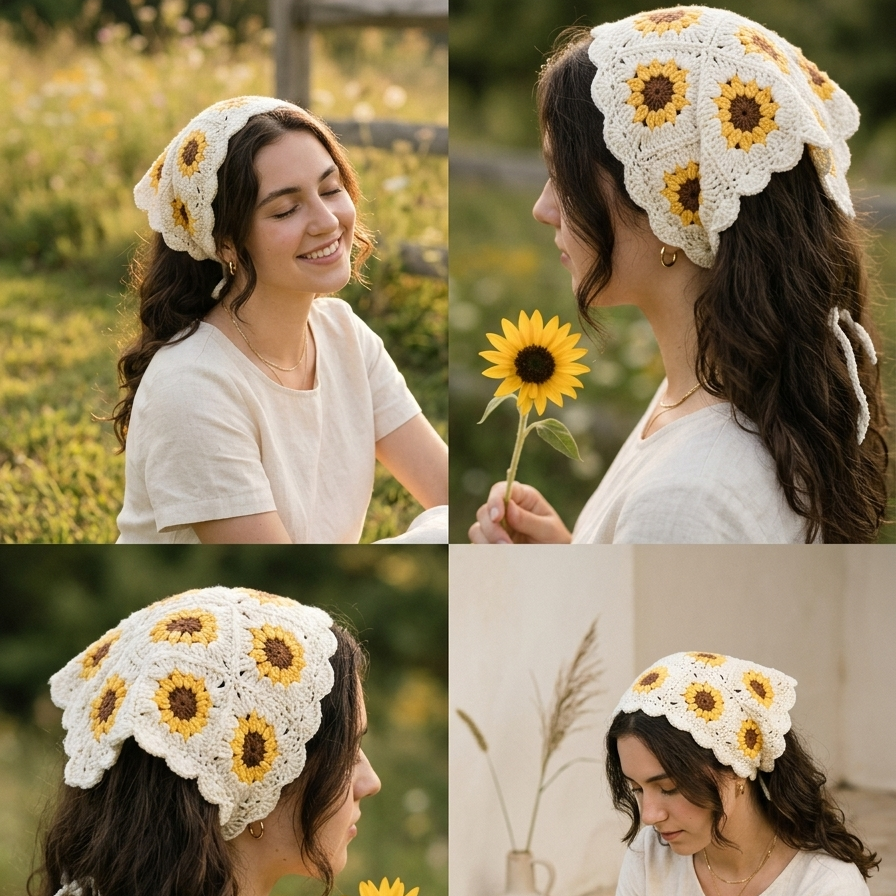 Sunflower Granny Bandana