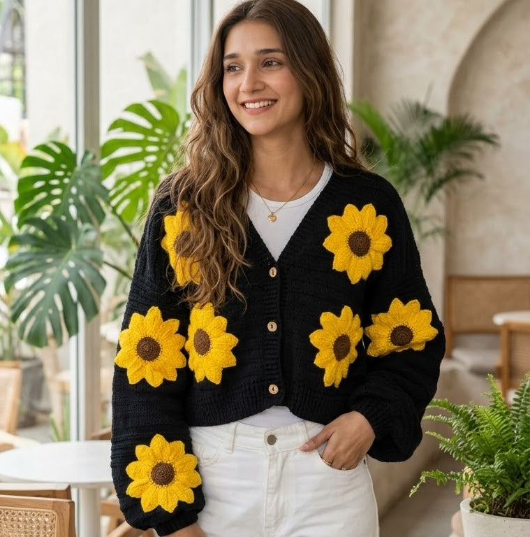 Sunflower Bloom Cardigan