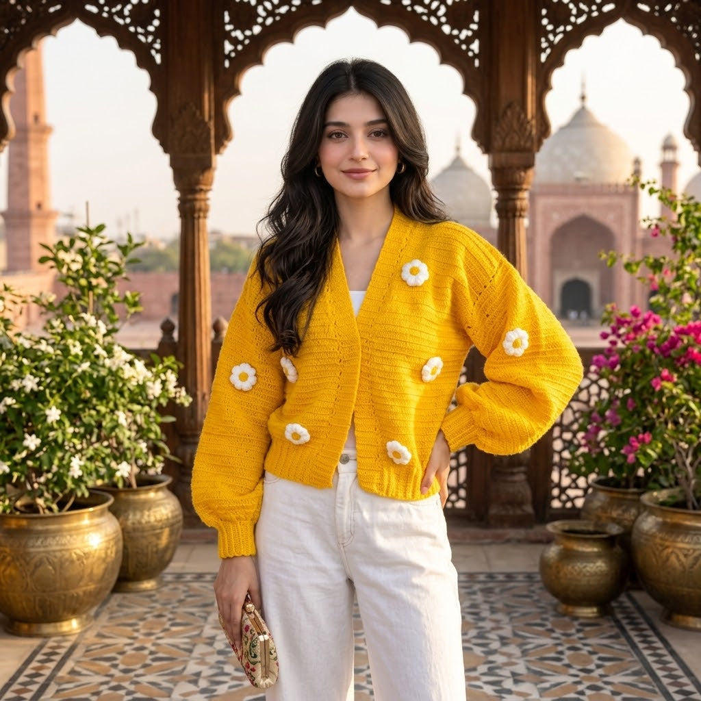 The Daisy Sunshine Crochet Cardigan