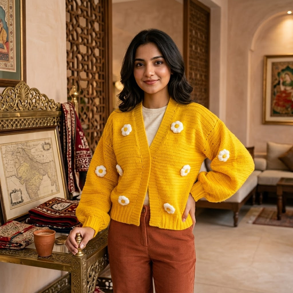 The Daisy Sunshine Crochet Cardigan