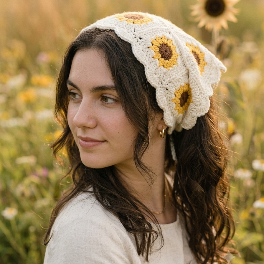 Sunflower Granny Bandana
