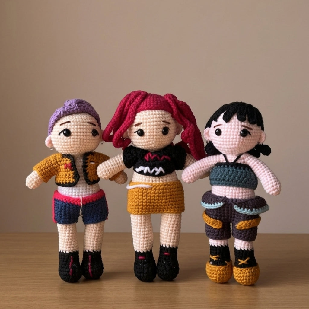 Kpop Demon Hunters Dolls (Set of 3)